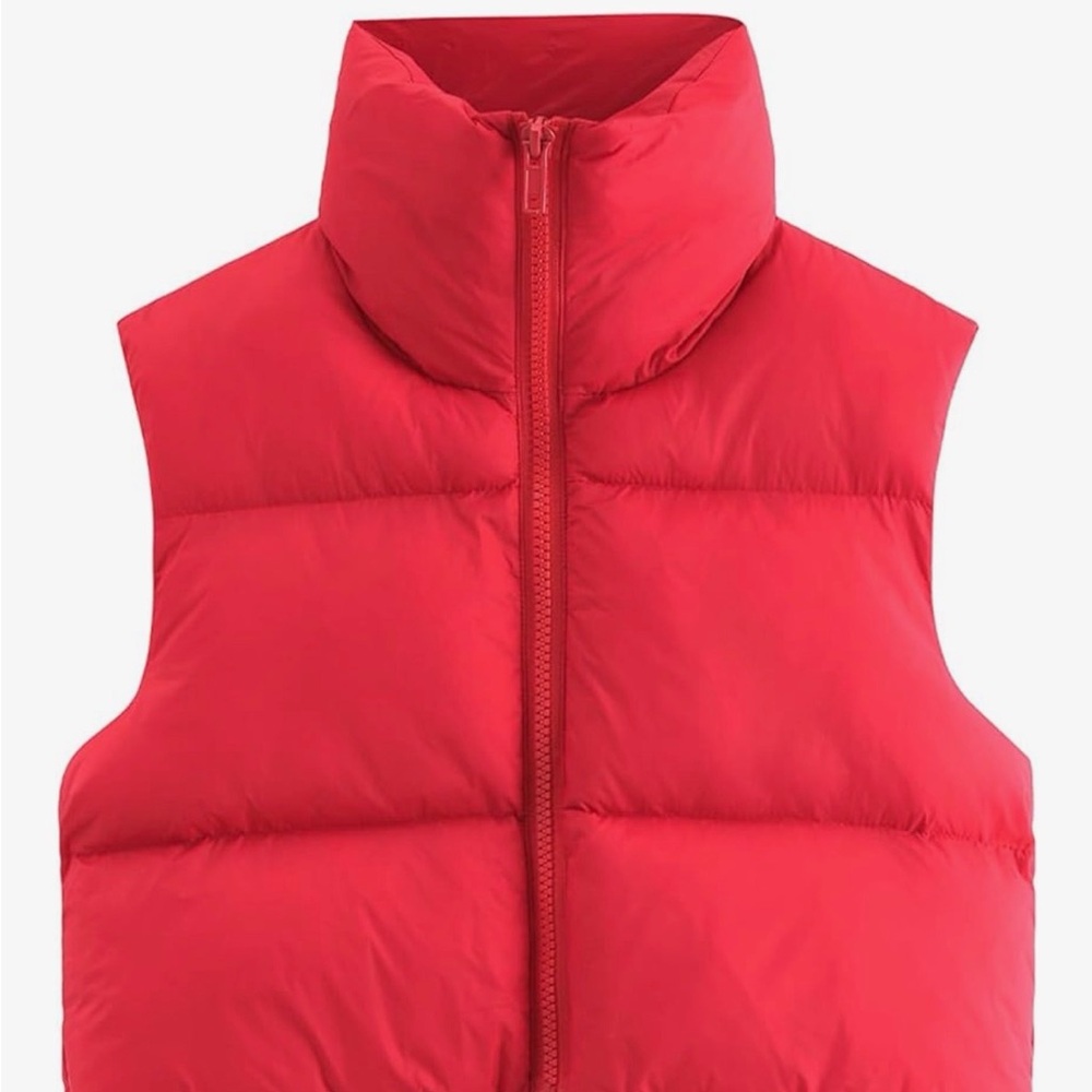 Red Puffer Vest - Picture 3 of 6